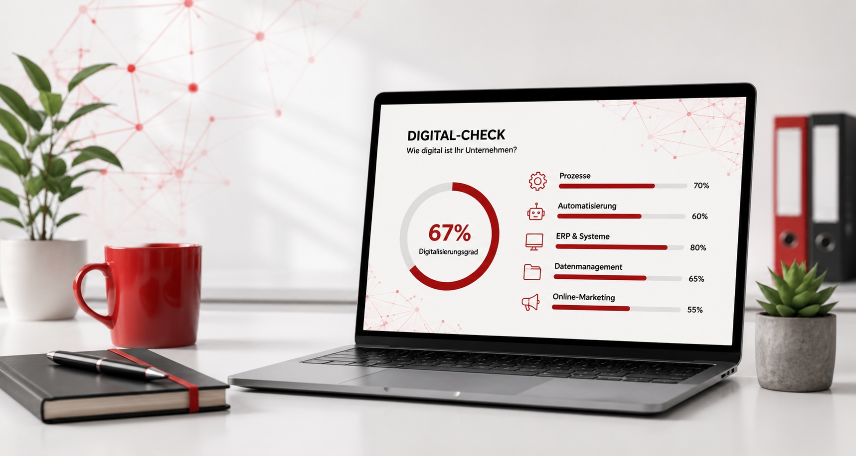 Bild zeigt den Fisel.digital DIGITA CHECK mit dem man digitale Potentiale erkennen kann